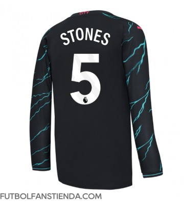 Manchester City John Stones #5 Tercera Equipación 2023-24 Manga Larga
